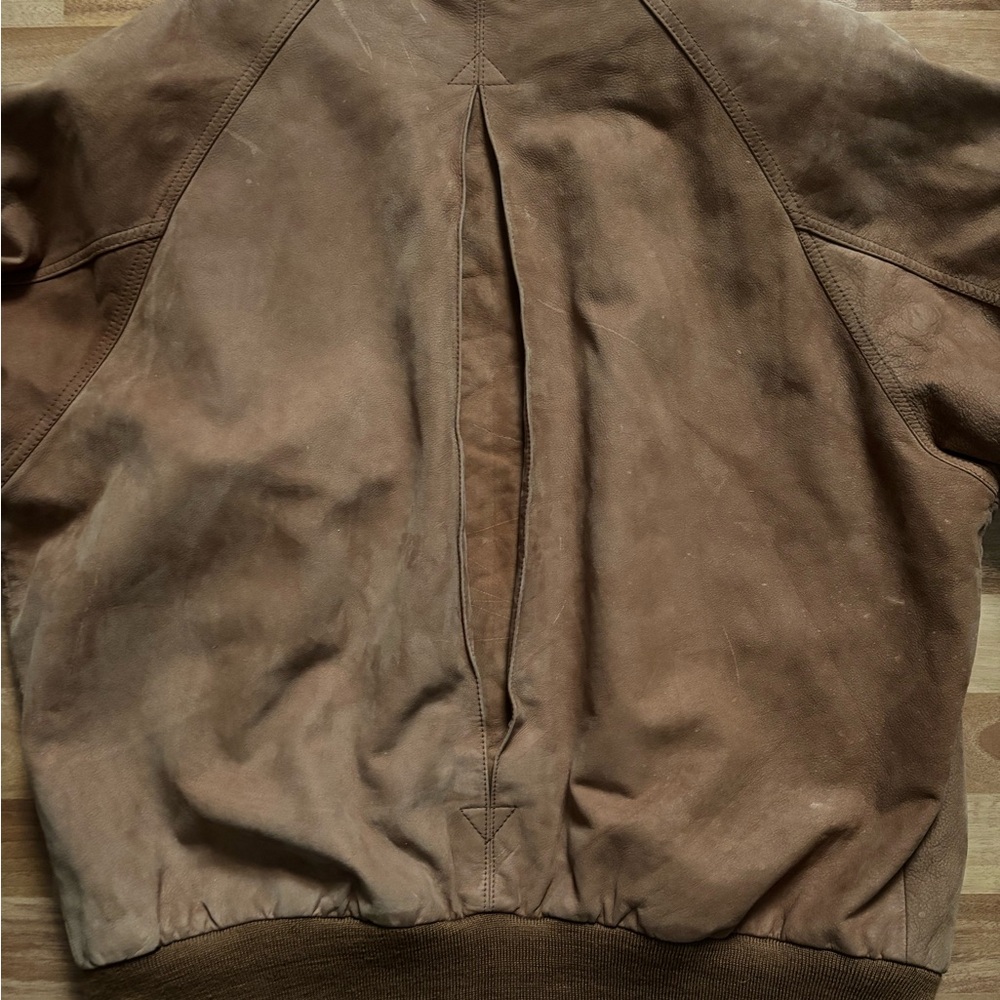 Vintage 90s Marlboro Miles Adventure Team Brown Suede Jacket - Picture 4 of 8